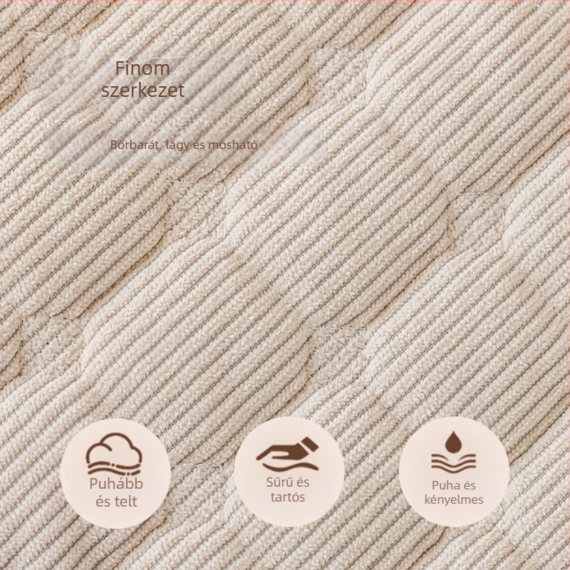 Székfedél, vastagolt steppelt dizájn, minden évszakra, téglalap alakú, rács mintázat, könnyű luxus stílus, csúszásgátló