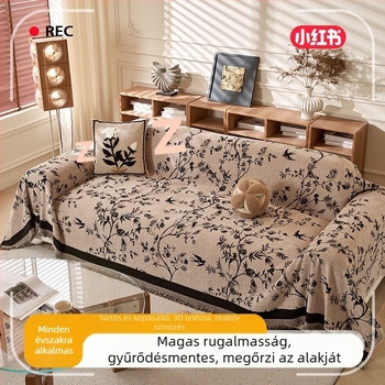 Chenille kanapéhuzat – univerzális, négyévszakos teljes készlet, minimalist stílus, mintázat: csíkos, geometriai