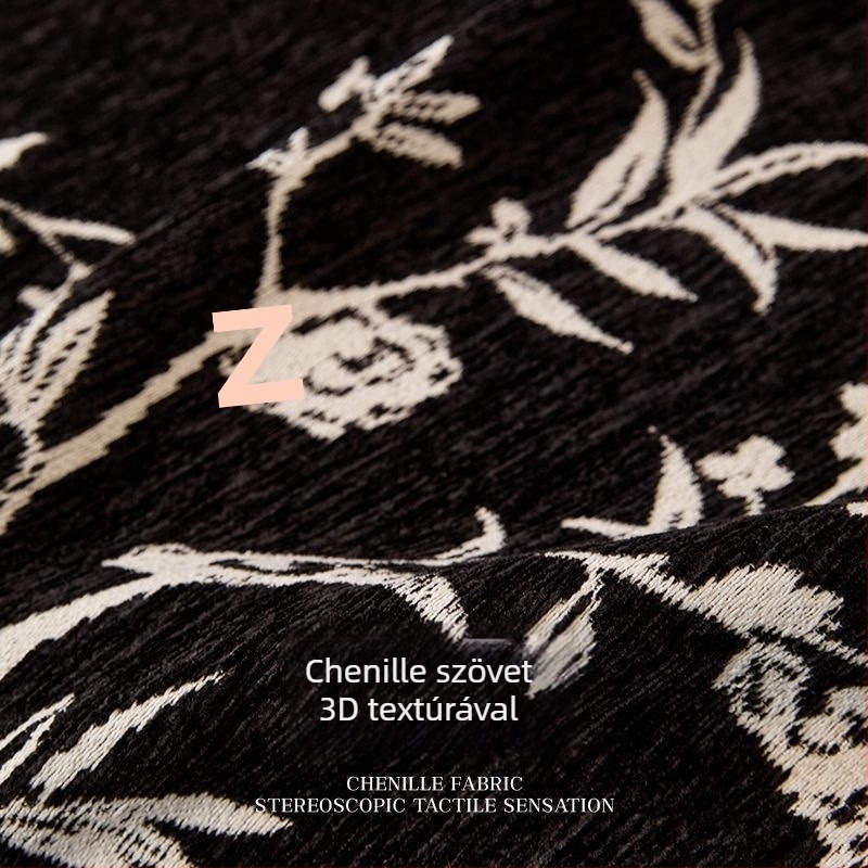 Chenille kanapéhuzat – univerzális, négyévszakos teljes készlet, minimalist stílus, mintázat: csíkos, geometriai