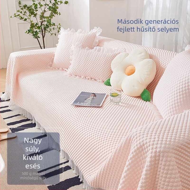 Cool Lucky poliészter kanapévédő kombinált kanapéhoz — testre szabható, minimalistás egyszínű védőhuzat
