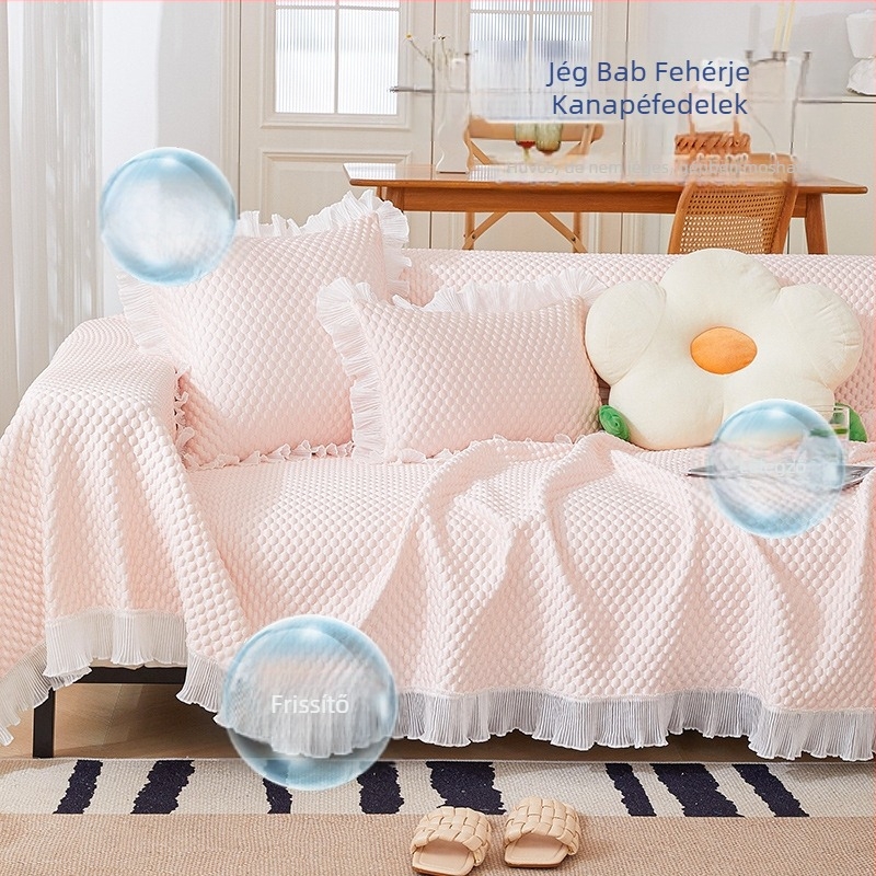 Cool Lucky poliészter kanapévédő kombinált kanapéhoz — testre szabható, minimalistás egyszínű védőhuzat