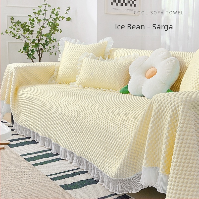 Cool Lucky poliészter kanapévédő kombinált kanapéhoz — testre szabható, minimalistás egyszínű védőhuzat