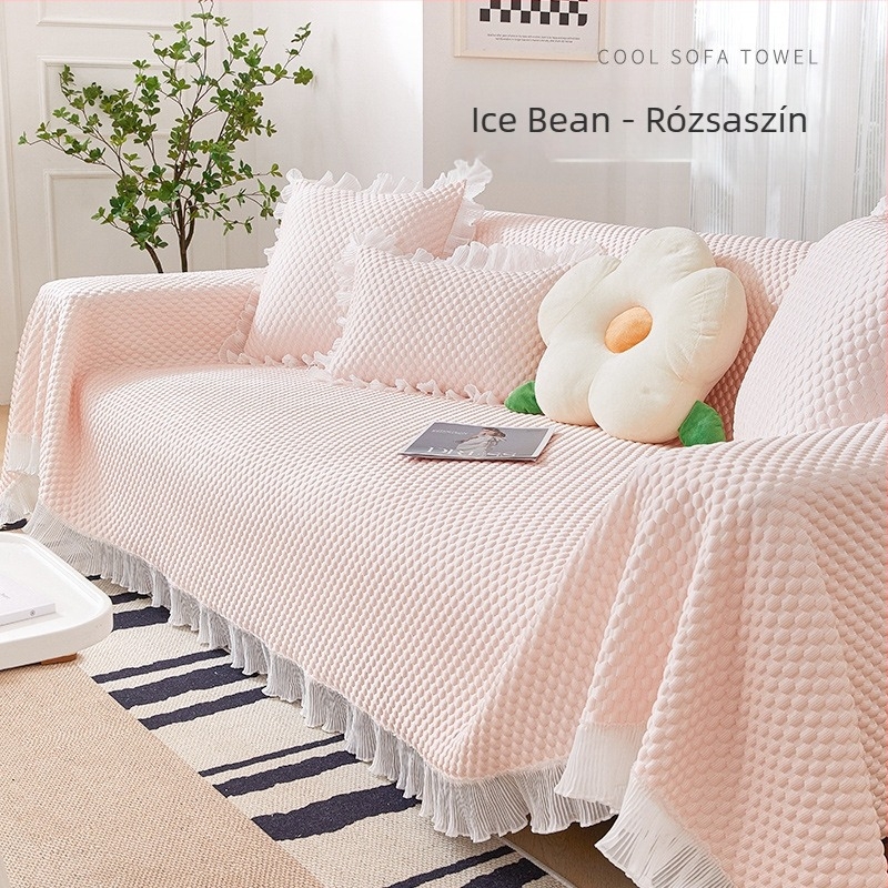 Cool Lucky poliészter kanapévédő kombinált kanapéhoz — testre szabható, minimalistás egyszínű védőhuzat