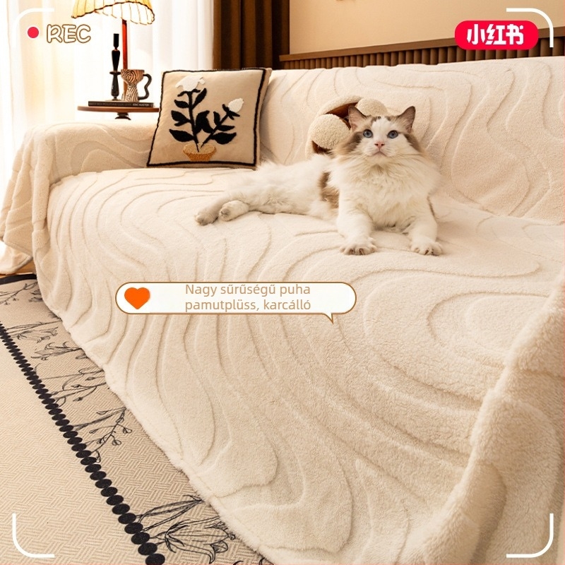 Flanel kanapévédő kombinált kanapéra, testreszabható, négy évszakos, modern minimalista stílusban