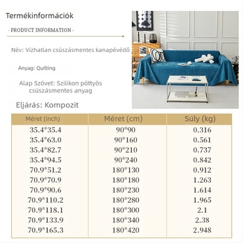 Chenille kanapévédő, márka Jinna dunyang, minimalist stílus, testreszabható