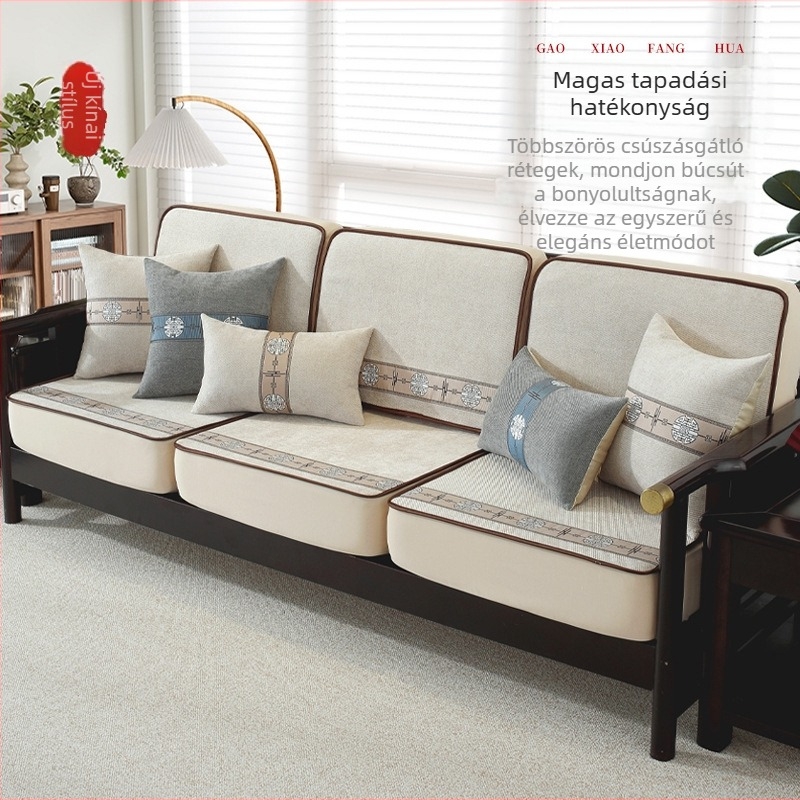 Chenille kanapéhuzat moduláris kanapéhoz, kínai klasszikus stílus, testreszabható