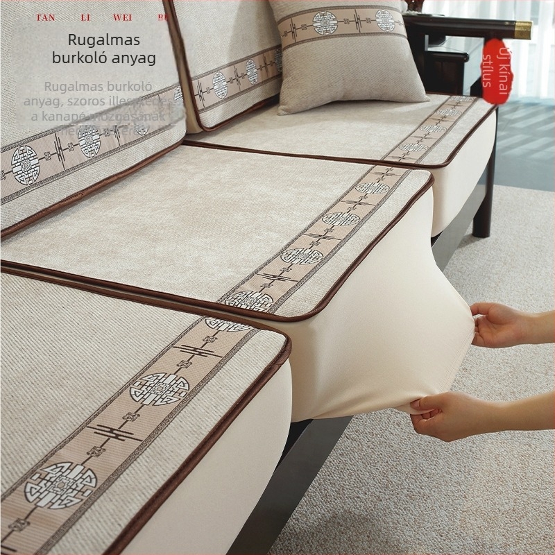 Chenille kanapéhuzat moduláris kanapéhoz, kínai klasszikus stílus, testreszabható