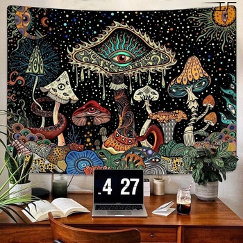 Fali kárpit – 100% poliészter, skandináv stílus, digitális hőátviteles nyomtatás, téglalap alakú, virágos mintázat