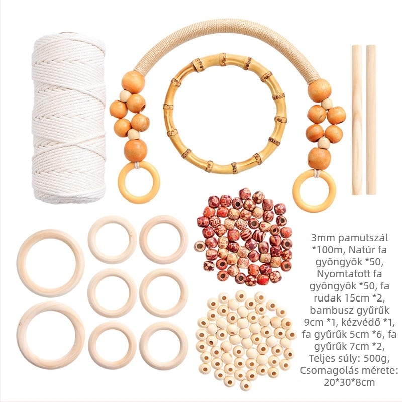 DIY pamutkötélből készült hálótáska virágcserepekhez – kézzel szőtt