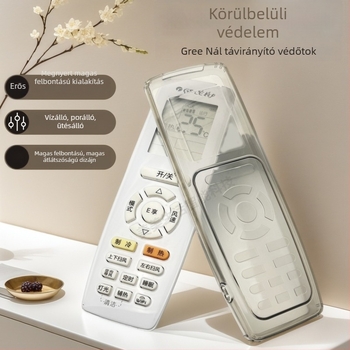 Gree klímaberendezés távirányító védőfedél - szilikon, átlátszó, porálló, vízálló, ütésálló, univerzális
