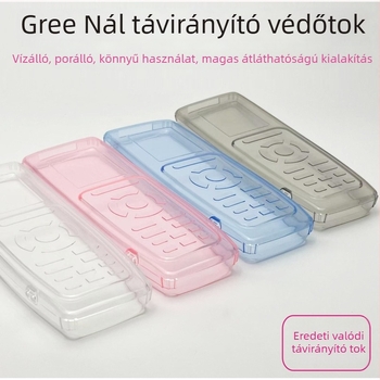 Gree klímaberendezés távirányító védőfedél - szilikon, átlátszó, porálló, vízálló, ütésálló, univerzális