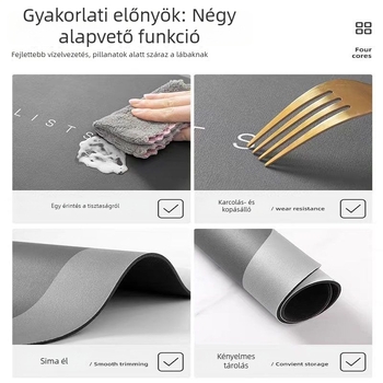 Négyszögletes asztalterítő, kopásálló és nedvszívó, kínai stílusú mintával, tájkép és növény motívumok