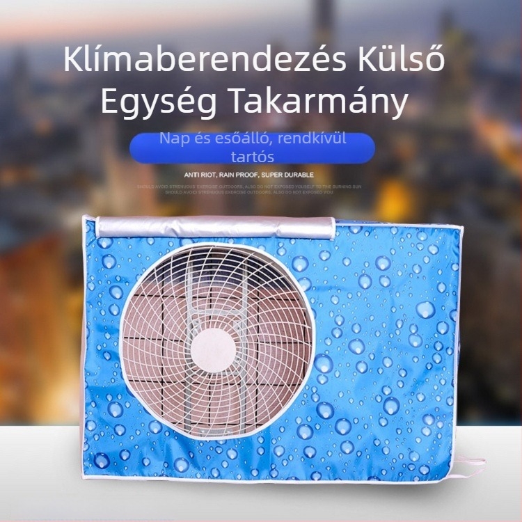Kültéri légkondicionáló egység védőburkolat, por- és vízálló, UV-álló, falra szerelhető, egyrészes dizájn