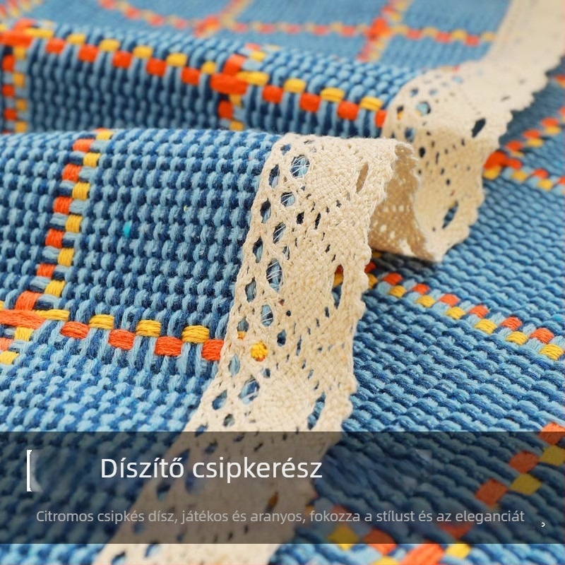 Textilből készült asztalterítő futó, geometriai mintázat, modern minimalist stílus (téglalap alakú, égési sérülés elleni védelem és hőszigetelés)