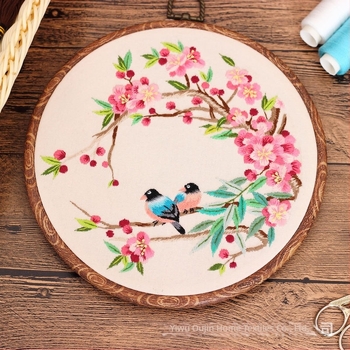 DIY hímzőkészlet – Kínai stílusú madár- és virágmotívumok