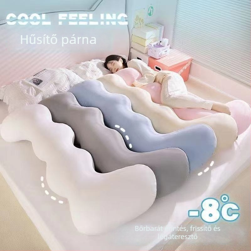 Ice Silk hosszú párna lányoknak, oldalra alvás és láb-támasz, nappali párna, nyár