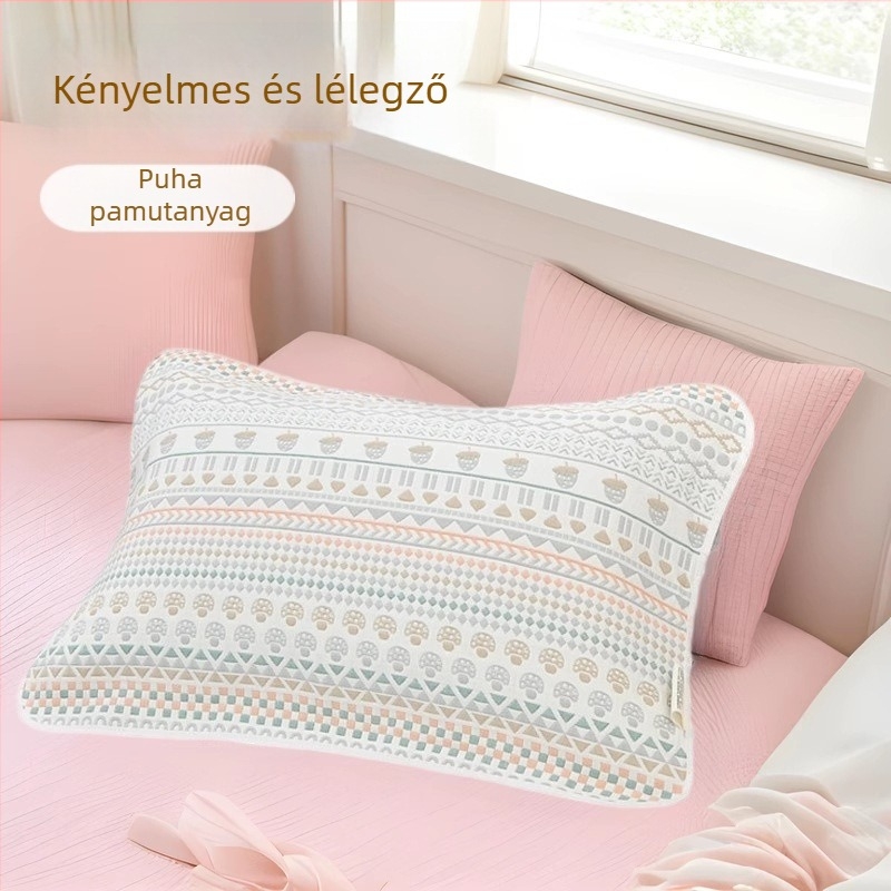 Pamut párnahuzat csíkos mintával, testreszabható feldolgozás, modern és letisztult stílus