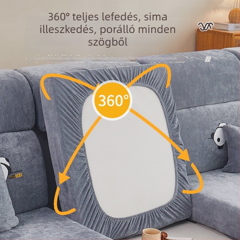 Oucai Chenille kanapéhuzat szekcionált kanapéra – egyszerű stílus, állatmintás