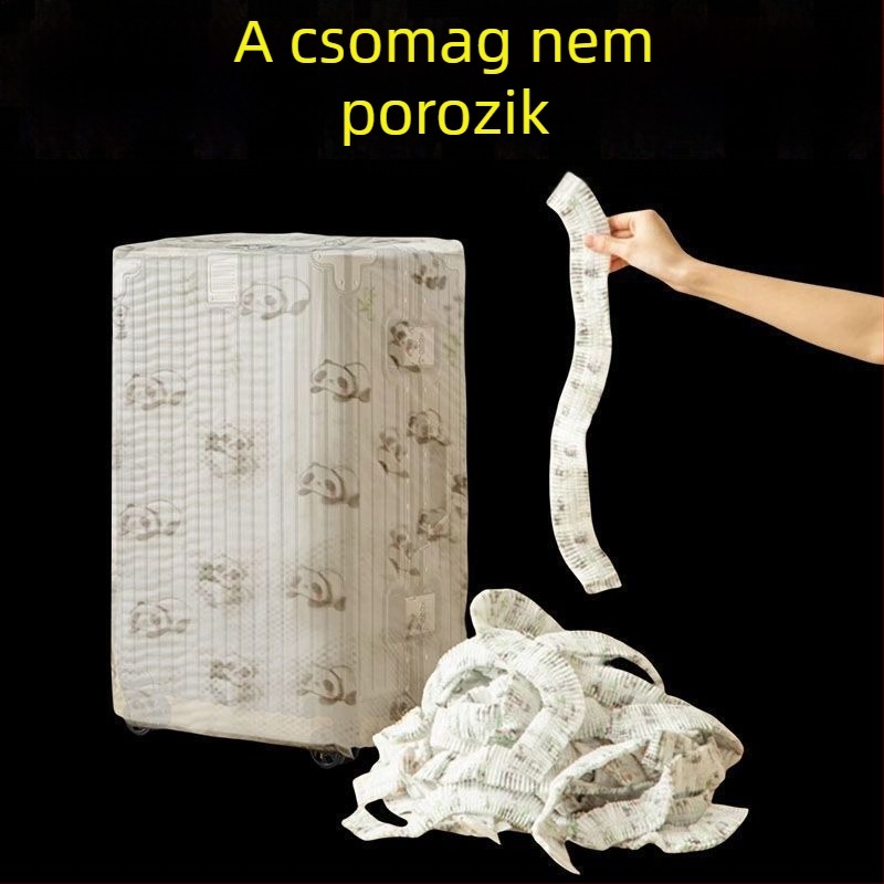 Poggyász porvédő huzat, univerzális, egyszer használatos, nem szövött anyagból, nedvesség- és esőálló védőhuzat utazásokhoz