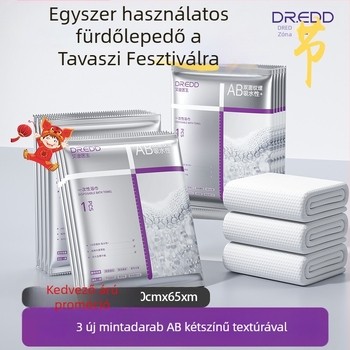 Dr. eddie egyszer használatos fürdőlepedő, növényi rostból, forró préseléses gyártással, 0–5 másodperces nedvszívás.