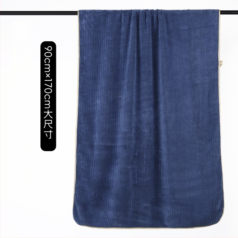 Korall fleece fürdő- és strandtörölköző, tömeg 400–500 g, 150d fonal, hajtott szeg és sima szövés, testreszabás