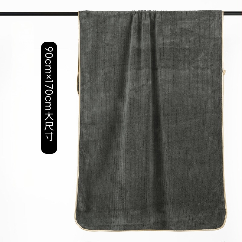 Korall fleece fürdő- és strandtörölköző, tömeg 400–500 g, 150d fonal, hajtott szeg és sima szövés, testreszabás