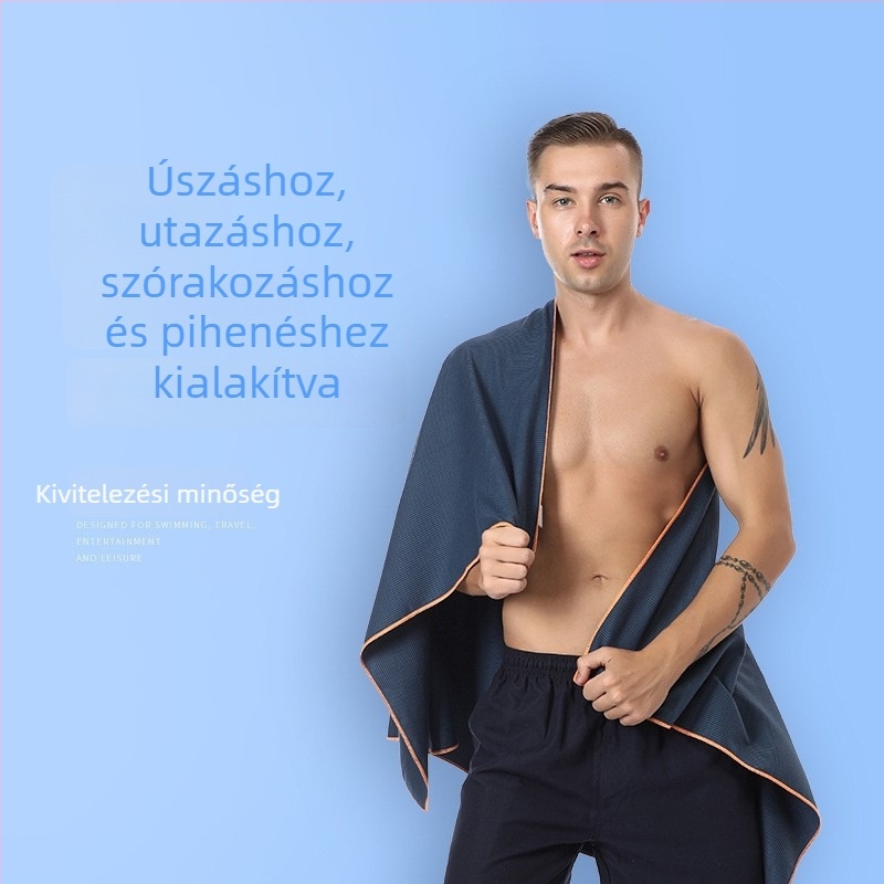 Texturált mikroszálas törölköző strandra és fürdéshez, gyorsan szárad, kétoldalas velúr, 200–300 g, 160D szál, sima szövés