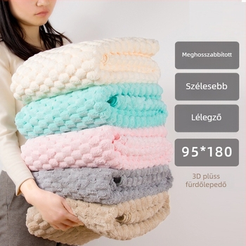 Fürdő- és strandtörölköző, szuperfin rostokból, jacquard szövésű, 120D, tömege 500 g fölött