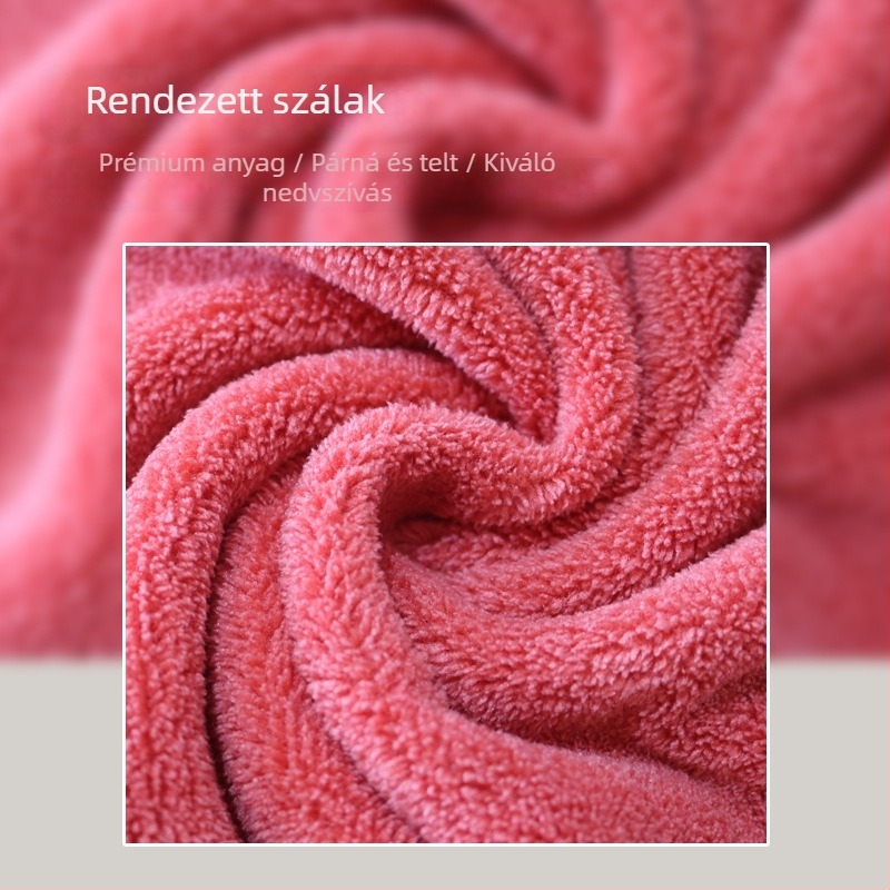 Lingfeng Coral fleece hímzett fürdőlepedő, 500 g/m², 150D, fürdő- vagy strandtörölköző