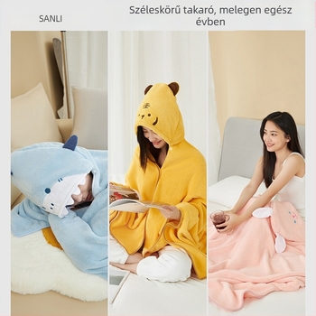 Sanli korall frottírozott köpenyes strand törölköző – nedvszívó fürdéshez és a strandon, Jacquard, súly >500 g, szál 100×170, Márka Sanli