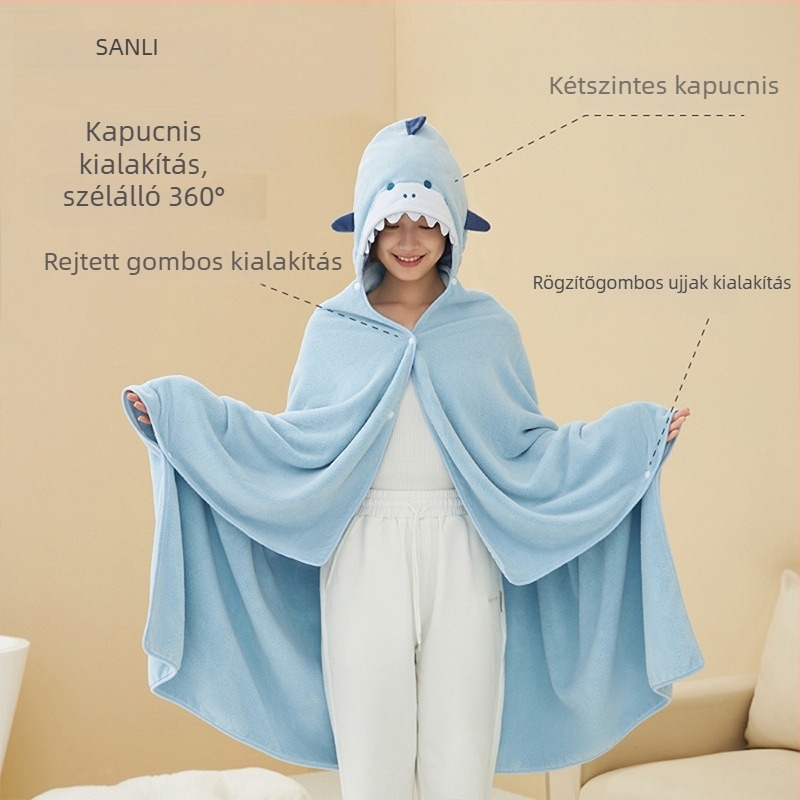Sanli korall frottírozott köpenyes strand törölköző – nedvszívó fürdéshez és a strandon, Jacquard, súly >500 g, szál 100×170, Márka Sanli
