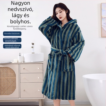 Női fürdőköpeny, korall fleece anyag, akril szál keverék 85/15, őszi modell