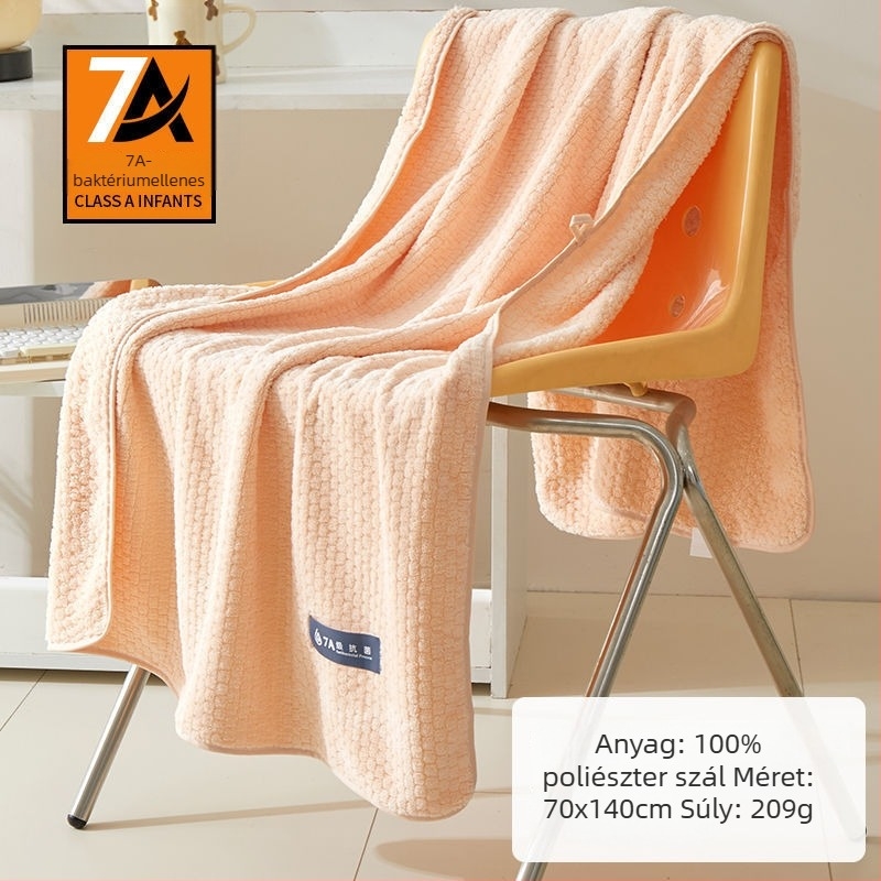 Korall Velvet fürdőtörölköző nőknek – puha, nedvszívó, gyorsan száradó; poliészter 150D Jacquard, kevesebb mint 100 g