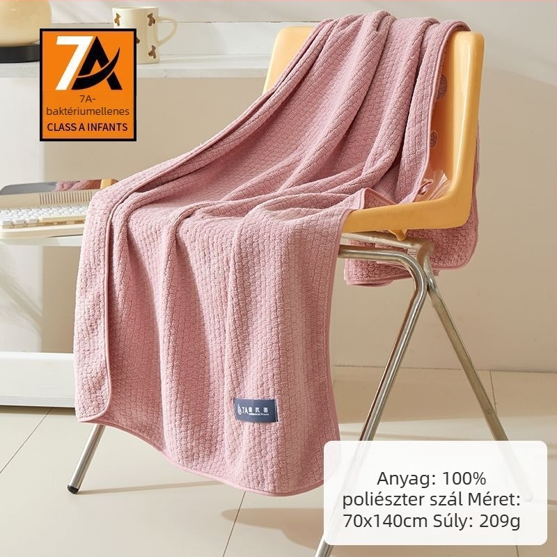 Korall Velvet fürdőtörölköző nőknek – puha, nedvszívó, gyorsan száradó; poliészter 150D Jacquard, kevesebb mint 100 g