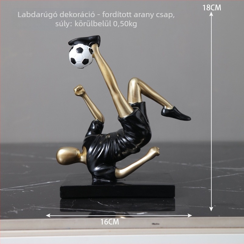 Futballfigura - modern minimalista gyanta dísz; Anyag: Gyanta; Stílus: Modern minimalizmus; Csomagolás: Karton