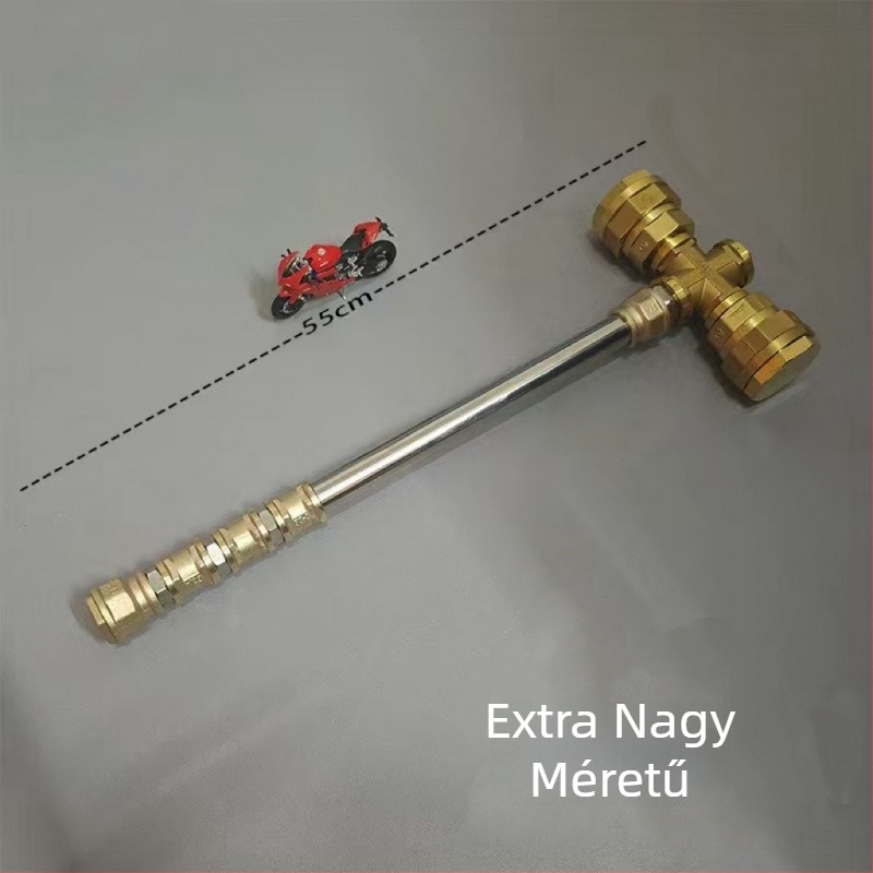 Thors Hammer összeszerelhető dísze – nyolcszögletű kalapács gyűrűvel, réz anyag, koreai stílus, termékkód 750041071797
