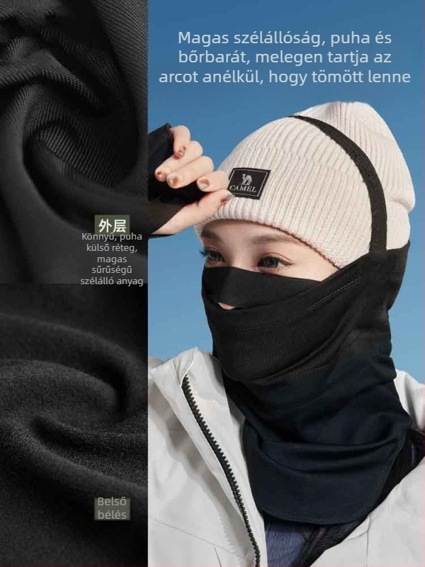 LAKETON símaszk arcvédelmére – fleece béléssel, gyorsan száradó anyag