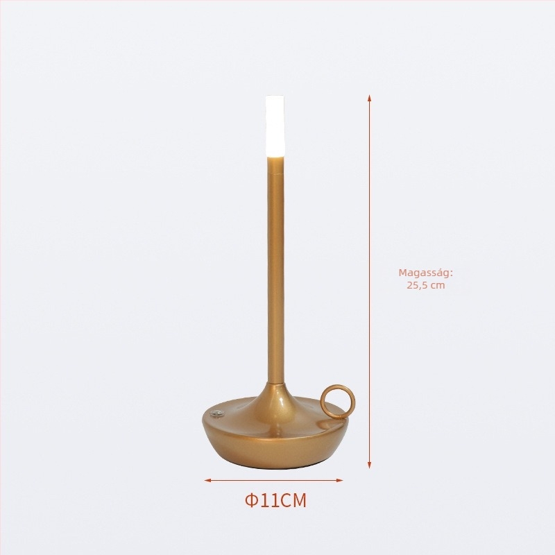 Nordic stílusú fém asztali lámpa, újratölthető, érintéses kapcsoló, modell A31, Beale