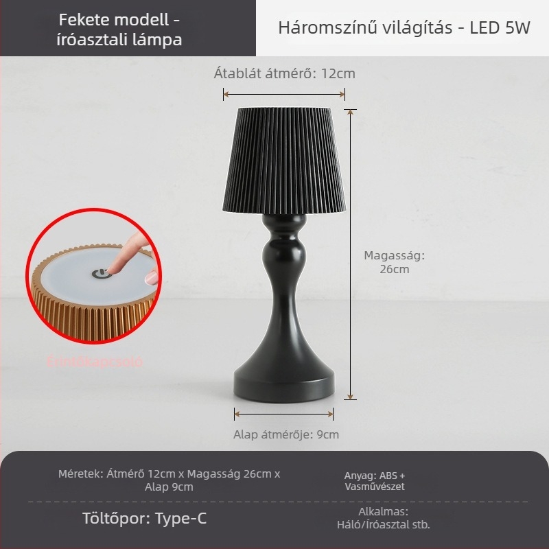 Asztali lámpa Liyan HJA45, fémtest, modern minimalizmus stílus, feszültség ≤36V