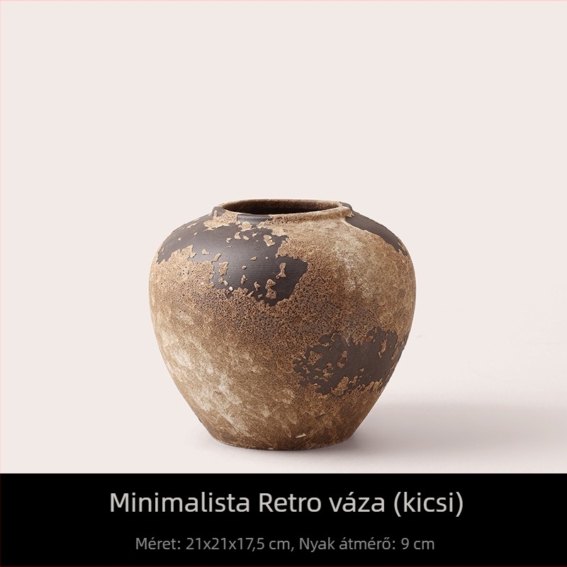 Kerámia váza, márka Bhm, wabi-sabi stílus, nappali dekoráció, ajándékra ideális esküvőkre, születésnapokra, ballagásokra és új otthonba