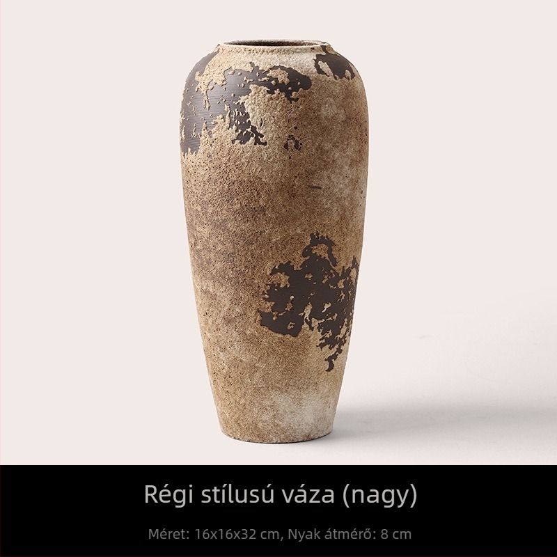 Kerámia váza, márka Bhm, wabi-sabi stílus, nappali dekoráció, ajándékra ideális esküvőkre, születésnapokra, ballagásokra és új otthonba