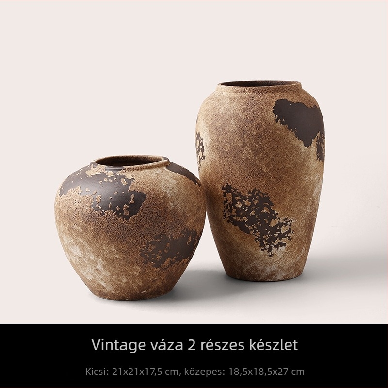 Kerámia váza, márka Bhm, wabi-sabi stílus, nappali dekoráció, ajándékra ideális esküvőkre, születésnapokra, ballagásokra és új otthonba
