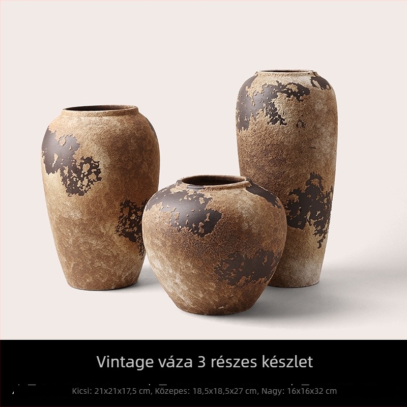 Kerámia váza, márka Bhm, wabi-sabi stílus, nappali dekoráció, ajándékra ideális esküvőkre, születésnapokra, ballagásokra és új otthonba