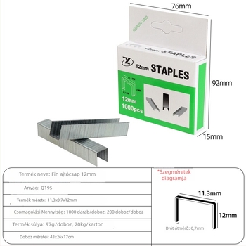 Faipari tűzőpisztoly ajtókhoz és keretekhez, megakadásmentes működés, egyenes szegek