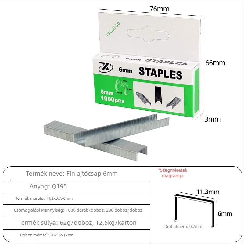 Faipari tűzőpisztoly ajtókhoz és keretekhez, megakadásmentes működés, egyenes szegek