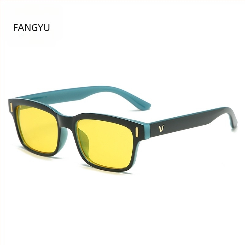 Fang Yu F8084 Uniszex Éjjellátó Szemüveg, Teljes Keret, Anti-Blue Light, Műanyag Keret, Szintetikus Lencsék, Lencse Vastagsága 1.4-1.6 mm, Keret Állítható