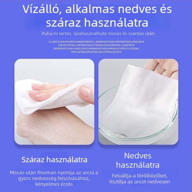 Egyszer használatos arc törölköző kozmetikai szalonoknak, növényi rostból, sík szövés
