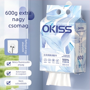 Arcmosó törölköző, függő, falra szerelhető, háztartási készlet, növényi rost, nyomtatott gyártás