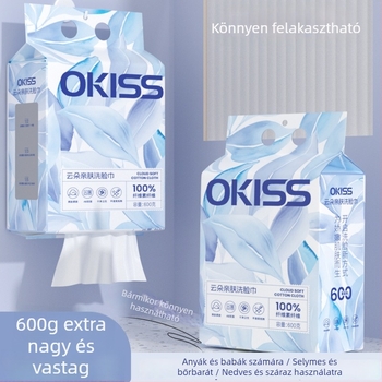 Arcmosó törölköző, függő, falra szerelhető, háztartási készlet, növényi rost, nyomtatott gyártás