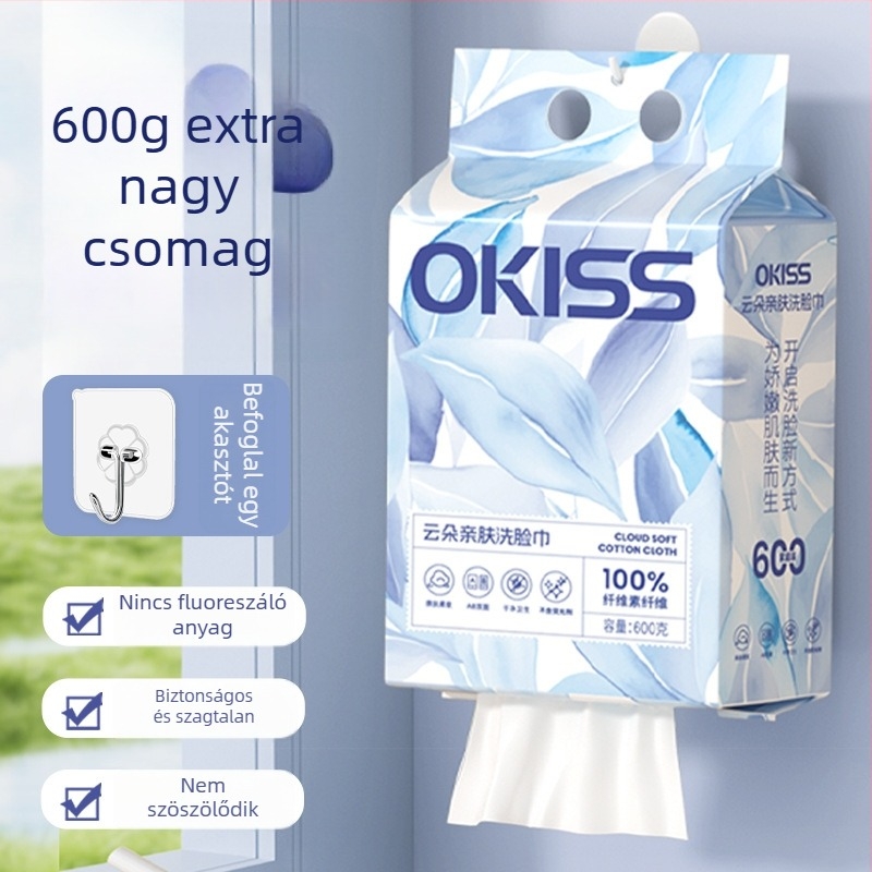 Arcmosó törölköző, függő, falra szerelhető, háztartási készlet, növényi rost, nyomtatott gyártás